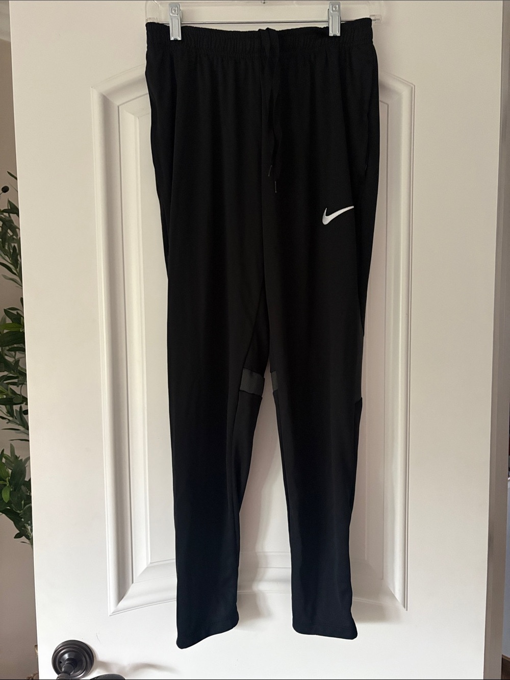 Nike Black Track Pants with White Swoosh